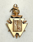 Antique Fcb Knights Of Pythias Skull Bones Gold Filled Pocket Watch Fob Pendant