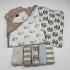 Carter s Baby Monkeys Bears Soft Terry Hooded Bath Towel   Washcloth Set