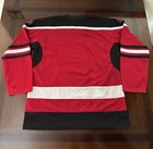 Canada Athletics Hockey Jersey Maple Leaf Logo Black Red Adult Size Large