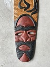 Large Vintage African Mask 25 5    Hand Carved Wood Ghana Tribal Wall Hanging