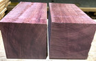 Two Exotic Purpleheart Turning Blanks S4s Kiln Dried Wood Lumber  4  X 4  X 8 