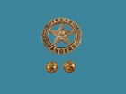 Texas Rangers Novelty Badge Old West Gold Star Pinback 1 5 8 