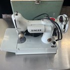 Singer Vintage 1964 221k Featherweight Sewing Machine White