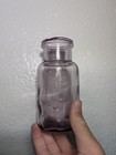 Vintage Antique Purple Solarized Glass Jar Bottle Collectible