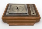Vintage Barometer  Thermometer  Art Deco Style Wood  Glass Made In England