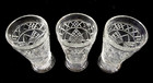 Vintage 1950s Hazel Atlas Big Top Peanut Butter Set Of 3 Clear Glass Goblets
