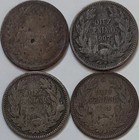 Chile Diez 10 Centavos Coin Lot Silver 1907  1908  1909  1916  1917  1919   1920