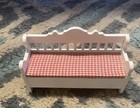 Vintage Lundby Dollhouse Kitchen Set  Chairs  Bench  Floor  Drapes   Towel Rack