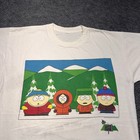 Vintage 1997 South Park Tee Men   s Large Comedy Central Shirt 90s Usa Rare White