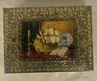 Royal Verkade Embossed Metal Tin Storage Sailing Ship Holland 9 x12 x2  Vtg