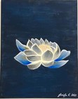 Acrylic Painting On Canvas Lotus Flower Wall Decor Original