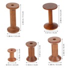 5 Pcs Vintage Bobbins Spool Unfinished Empty Thread Wooden Holder Spools