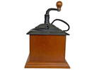 Vintage Mid Century Box Style Cast Iron   Wood Hand Crank Coffee Grinder