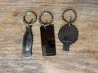 Vintage 1985 Coca Cola Coke Enamel Keychain Lot Of 3 Hot Air Balloon Bottle Sign