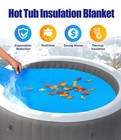 6x6ft Hot Tub Thermal Blanket - 16 Mil Bubble Cover  Thermal Solar Blanket Fo   