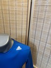 Adidas Athletic Sportswear Ss Men s Shirt Blue Techfit Compression Large L  h709
