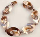 Vintage Norway Enameled 830 Silver  7  1 2  Bracelet Excellent