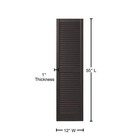 Ply Gem 12 In  X 55 In  Open Louvered Polypropylene Shutters Pair In Brown