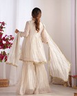 White Pakistani Salwar Kameez Ready To Wear Dress Suits Wedding Party Bollywood