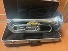 Getzen Bugle Marching Baritone Brass Horn Vintage Used With Case