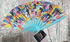 Disney Pride Collection Rainbow Folding Hand Fan  Multicolor Blue Plastic