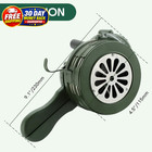 Hand Crank Air Raid Siren 110db Emergency Alarm Portable Manual Handheld Horn Fo