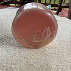 Vintage Vanity Lot Jontue Powder Box Pink With Silver Accents