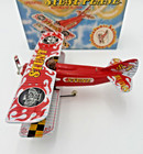 Vintage Tps Tin Litho Battery Operated Stunt Plane From Japan W  Original Box   