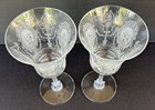Heisey Glass Etched Minuet Water Goblets 8    Set Of 2