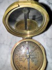 Vintage Brass Brunton Style Surveying Compass - Nautical Sighting Pocket Transit
