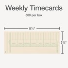 Tops Time Cards  Weekly  2-sided  Named 3-3 8  X 8-1 4   Manila 