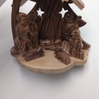 Olive Wood Baby Jesus Scene Made In Bethlehem Holy Land Religious Figure Statue