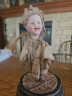 Antique Laughing Heubach Bisque Head Doll Automaton On Tobaki Jar