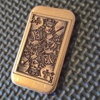 Custom Copper Golf Ball Marker   King Of Clubs Poker Card Design   1 75 x1 
