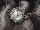 Vintage Japanese Fishing Float 4 Inch Diameter Green Glass Fish Net Float