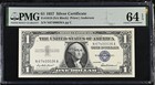 10 Sequential  1 1957 Silver Certificate Fr 1619 Pmg Gem Unc 64  65  66  67  Epq