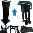 2  Rockville Rtp-go Black Portable Collapsible Dj Totem Light Stands bags scrims