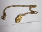 Vtg Small Owl Necklace Gold Tone Retro 1970s Choker 15  Pretty 3 4  Bird Jewelry