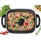 16 Inch Non-stick Electric Skillet With Tempered Glass Cover  16  X 12  X 3 