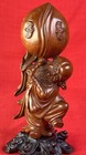 Carving Man Figure Antique Vintage  Carved Boxwood Figure Statue Chinese