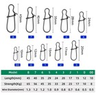 100pcs Fishing Snaps Fastlock Clips Lures Barrel Swivels 00 -6  Stainless Steel