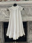 Antique Lace Infant Christening Gown With Slip Vintage Hand Sewn Handmade 