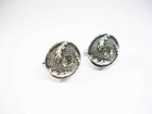 Cufflinks Silver Tone Vintage Swank Cuff Links Formal Wear Shirt Accessory