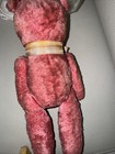 Vintage  Pink Mohair Teddy Bear No Tags Steiff  Jointed  Blk Button Eyes 9    Htf