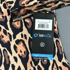 Ibkul Womens Golf Pullover Leopard Print 1 4 Zip Small Brown Nwt Msrp  108