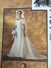 Vintage Mccall   s Wedding Dress Pattern  7451 Sewing Alicyn Exclusive Sz 12 Uncut