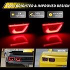 4pcs Red Lens Led Rear Tail Brake Light Lamps For 2010-2013 Chevy Camaro