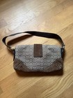Vintage Coach Signature Canvas Mini Flap Hobo Bag 2005  style 3628 