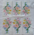Pretty Wildflower Bouquet Floral 2 Individual Paper Towelette Decoupage Napkins