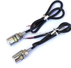 White Led Motorcycle  Auto  Truck License Plate Led Light Bolts  Chrome  Pair